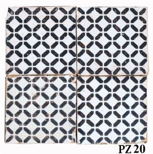 Antique majolica flooring. 1800s.